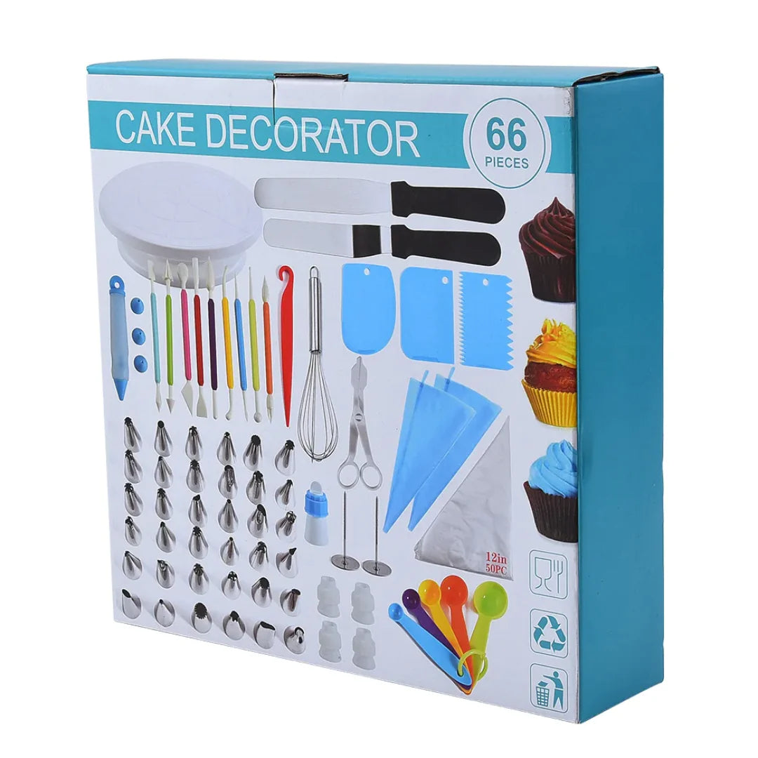 CAKE MASTER SET PROFESIONAL DE DECORACIÓN PARA REPOSTERÍA (66 PIEZAS)