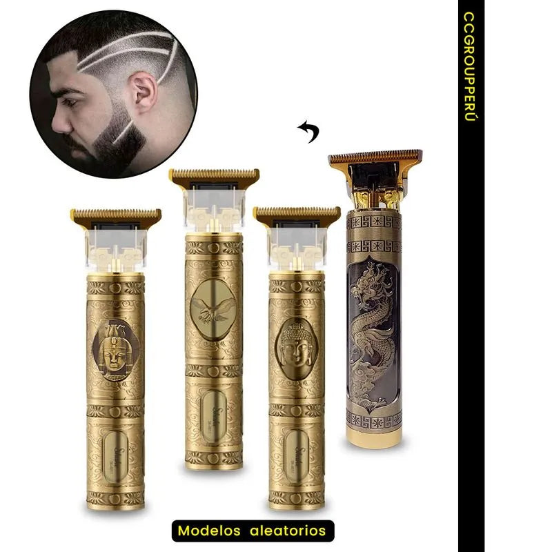 Recortadora Maquina Corta Pelo, Barba Dorada Recargable USB✅