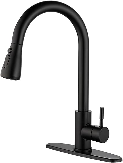 Grifo de cocina de una sola manija con rociador extraíble moderno de arco alto extraíble Grifos de fregadero de cocina