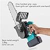 motosierra portátil con motor sin escobillas para corte de madera de rama de árbol (12 pulgadas,