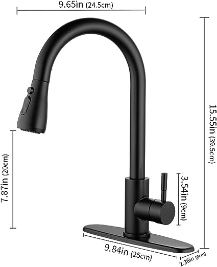Grifo de cocina de una sola manija con rociador extraíble moderno de arco alto extraíble Grifos de fregadero de cocina
