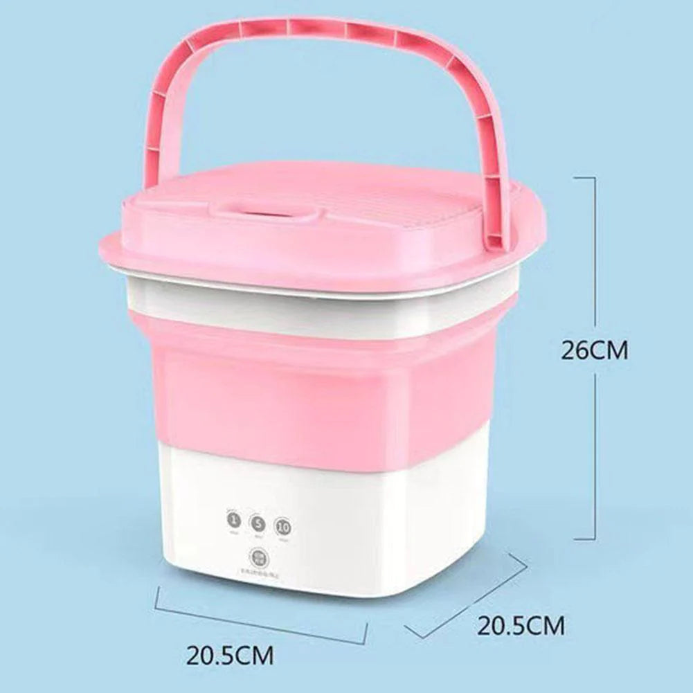 Mini lavadora plegable con cubo secador portátil