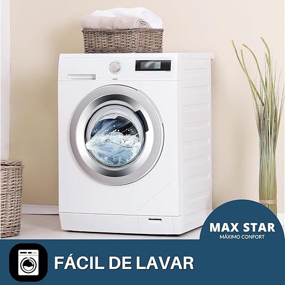 Max Star Calienta Camas Electrico Doble 160 x 140cm 3 Niveles de Calor 60W Proteccion sobre-Calentamiento Apto para Lavadoras Cubre Colchon Manta Electrica Grande