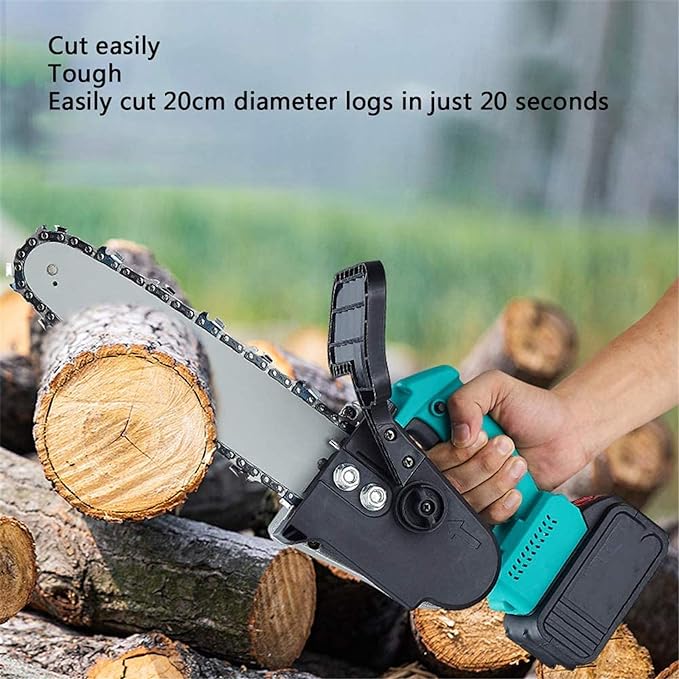 motosierra portátil con motor sin escobillas para corte de madera de rama de árbol (12 pulgadas,