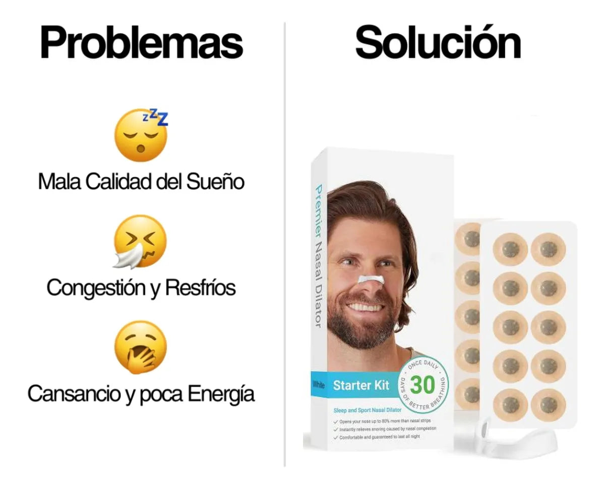 Tiras Nasales Antironquidos Magneticas Deportivas Dilatador