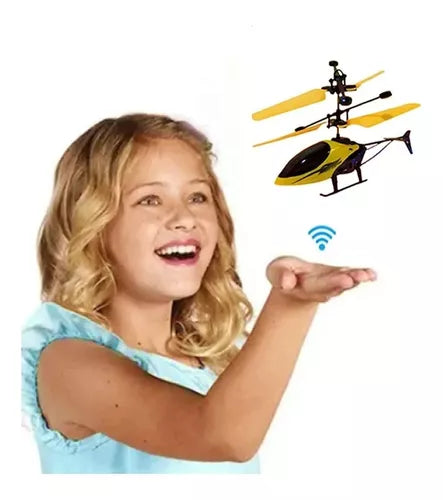 HELICOPTERO RECARGABLE USB CON SENSOR MANO AEROMAX.
