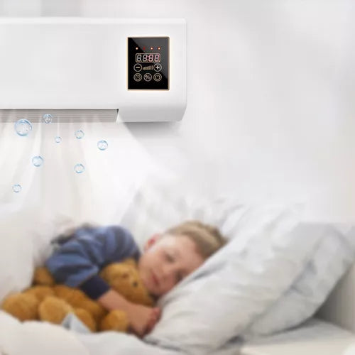 Calefactor Calentador De Aire Electrico Aire caliente y frío Con Control De Pared