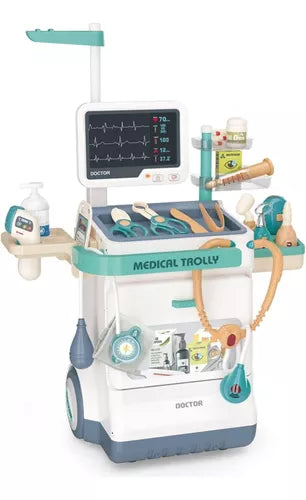 Kit médico de lujo para niños, juego de 26 piezas con estetoscopio de juego e instrumentos médicos
