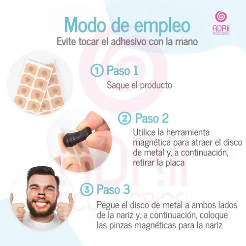 Tiras Nasales Antironquidos Magneticas Deportivas Dilatador