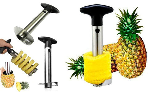 RECORTADOR Y PELADOR DE PIÑA, DE ACERO INOXIDABLE