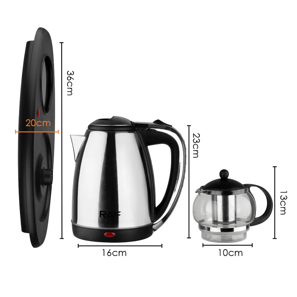 KIT HERVIDOR + CAFETERA RCA TEA & COFFE TRAY