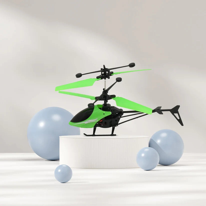 HELICOPTERO RECARGABLE USB CON SENSOR MANO AEROMAX.