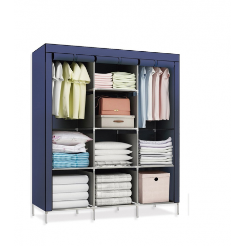 Closet Ropero de Tela Armable Decoteam con 8 Estantes.