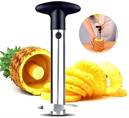 RECORTADOR Y PELADOR DE PIÑA, DE ACERO INOXIDABLE