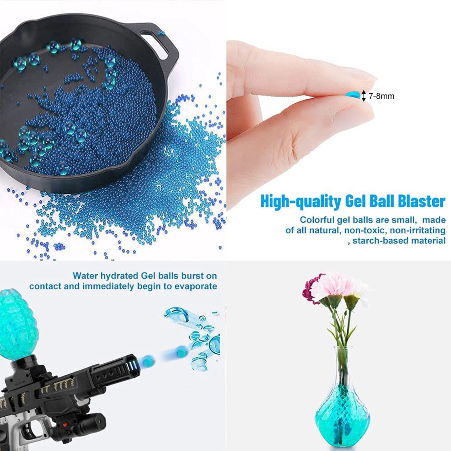 Pistola Hidro Gel Automáica Recargable 🔋 + 10.000 Municiones Hidrogel 💧