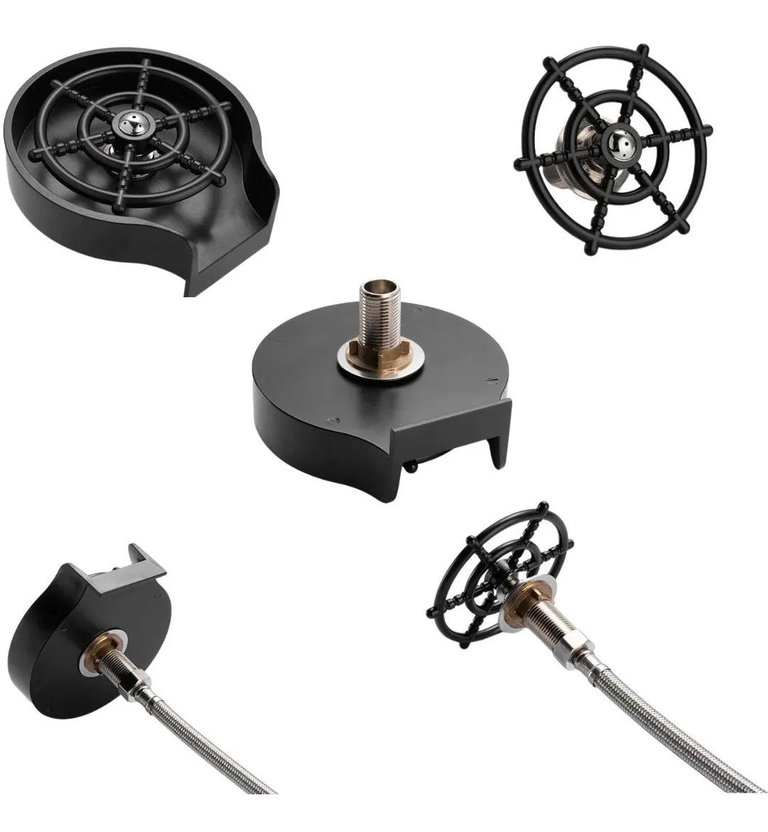 Enjuagador de vidrio para fregadero de cocina