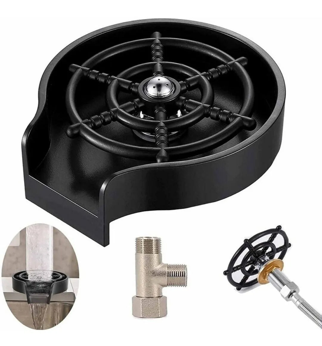 Enjuagador de vidrio para fregadero de cocina