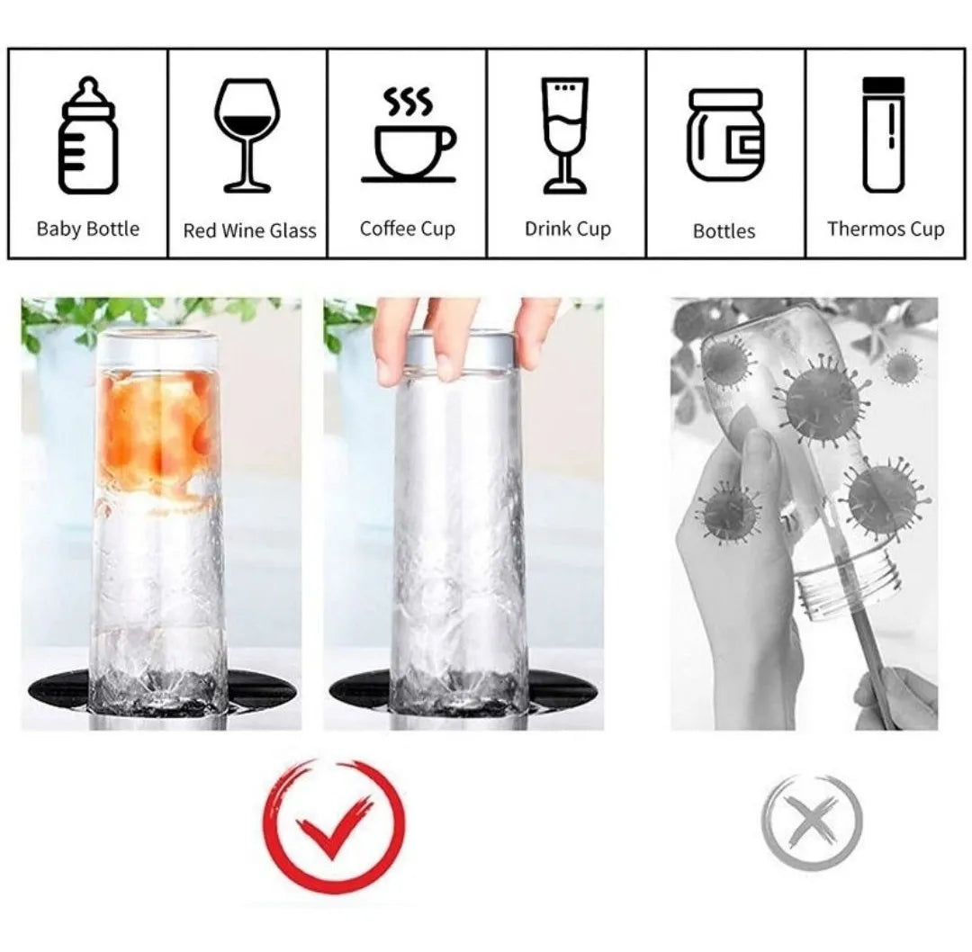 Enjuagador de vidrio para fregadero de cocina