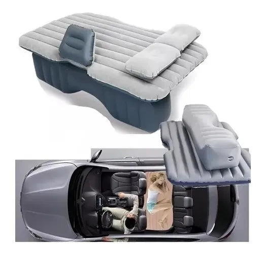 Colchon Inflable para Automovil + Inflador Eléctrico