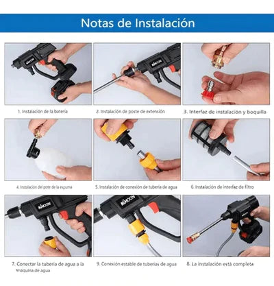 Pistola de Lavado de Auto de Alta Presión 48V.