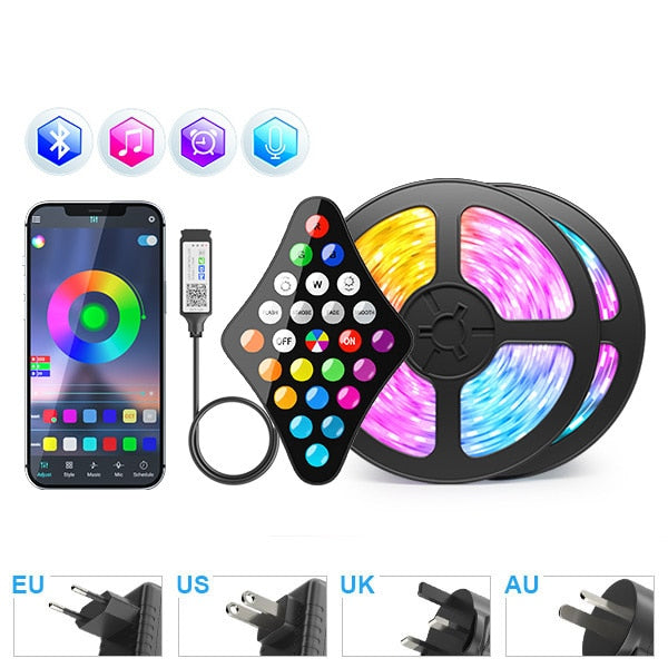 Cinta LED RGB de 5Mts Bluetooth con Control
