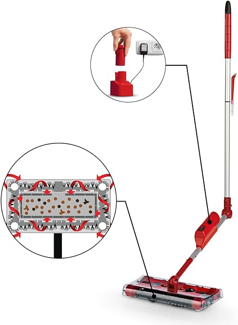 Escoba Barredora Inhalambrica Bateria Recoge Swivel Sweeper