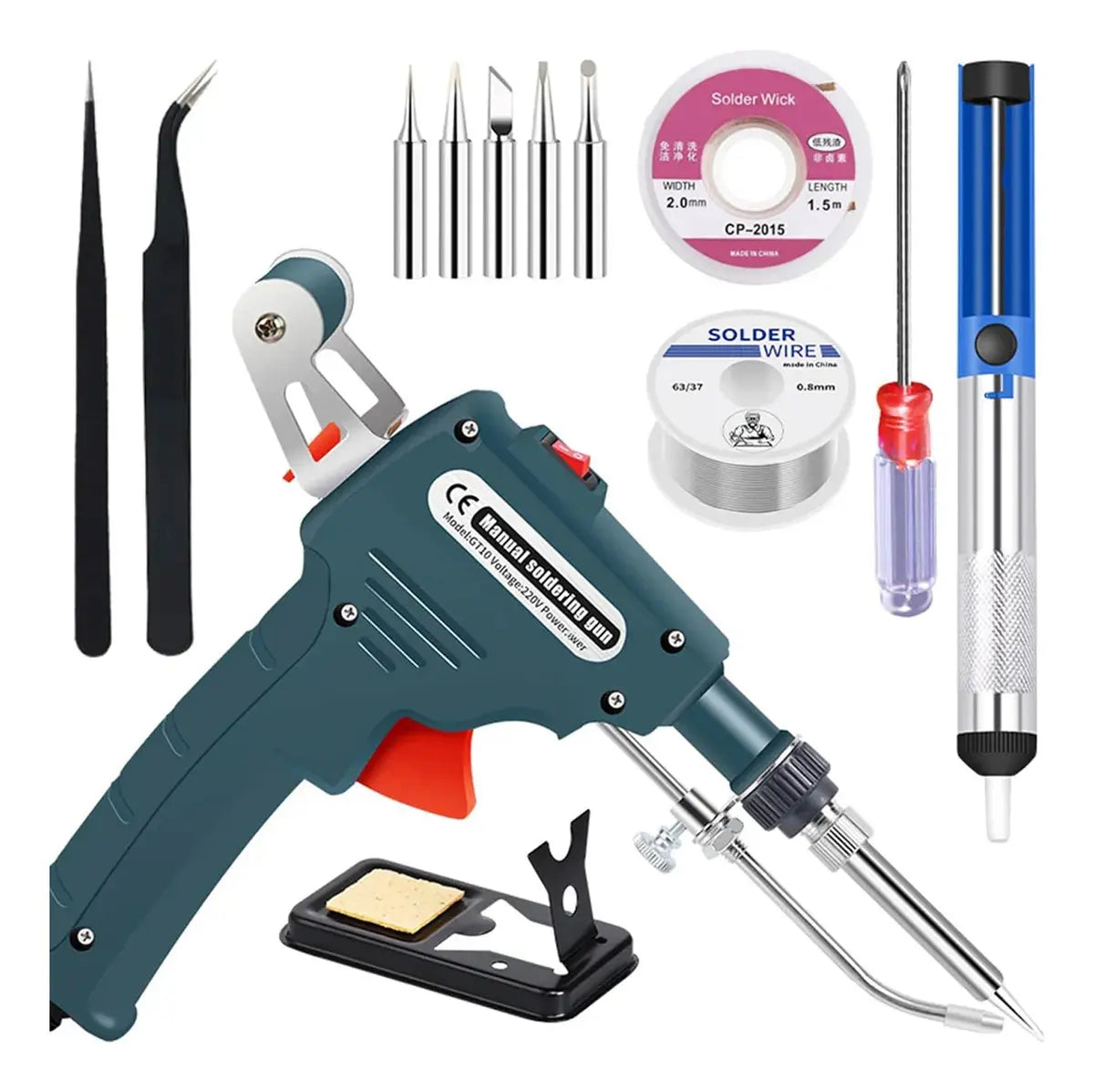 Pistola De Soldar Automática De Estaño 60w Cautín Soldadura