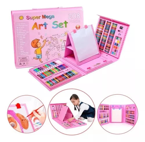 Set Kit Colores Juego Arte/dibujo Creativo Infantil -208 Pcs