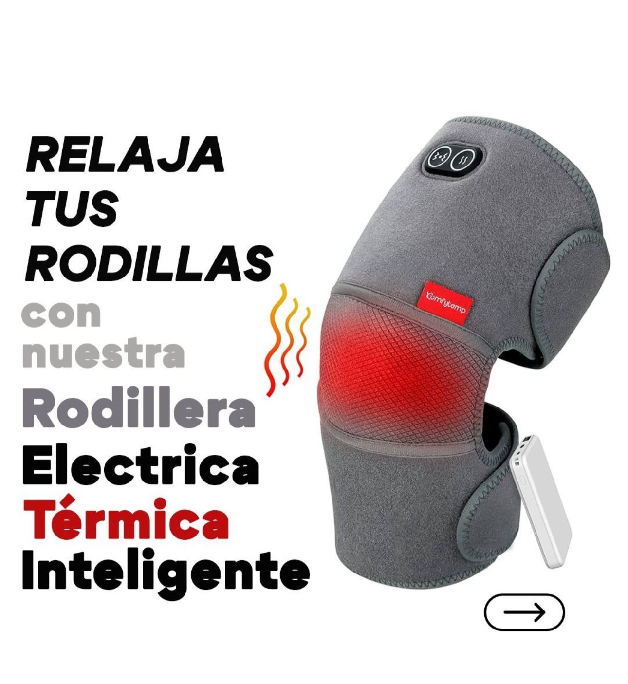 Rodillera,codera Con vibración, TERAPIA CON CALOR.