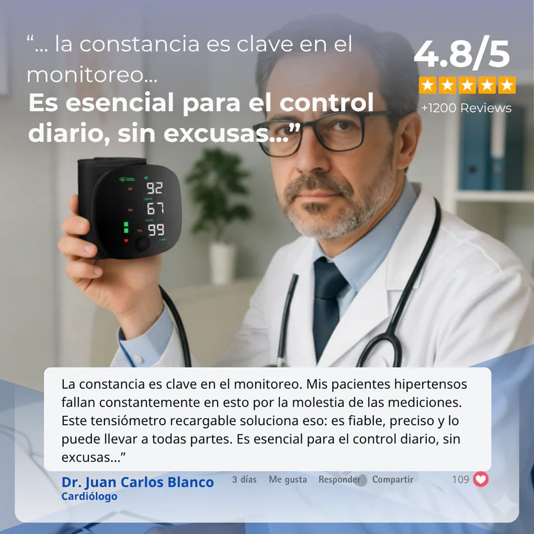 Tensiómetro Digital de Muñeca con Voz en Español