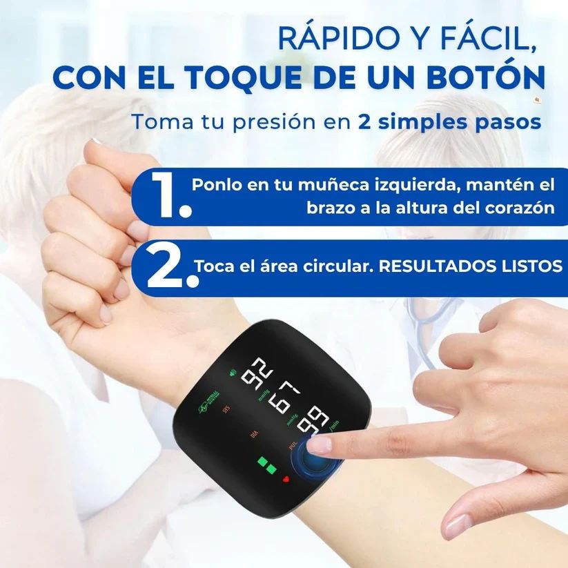 Tensiómetro Digital de Muñeca con Voz en Español