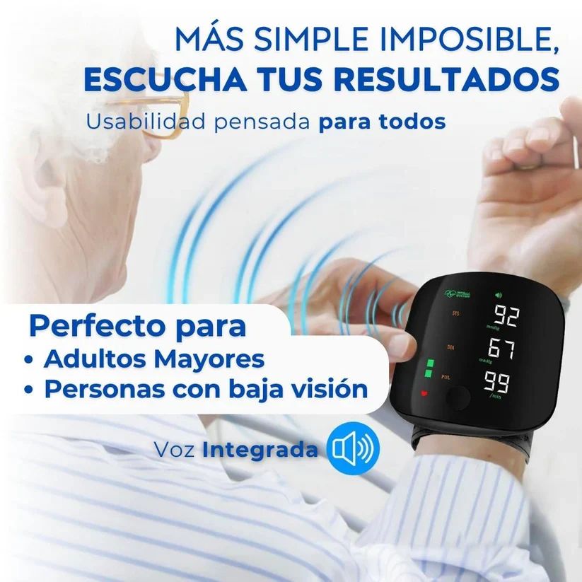 Tensiómetro Digital de Muñeca con Voz en Español