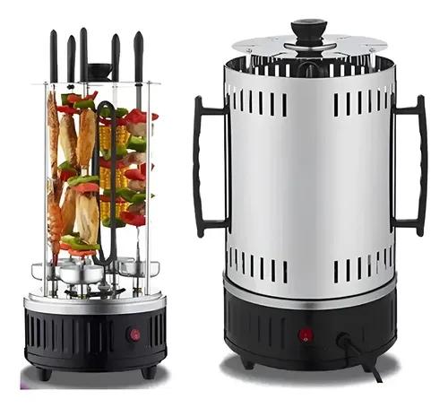 Barril Asador Giratorio Brochetas Eléctrico 1000w Acero Inox 🍖🥩🥓🍗