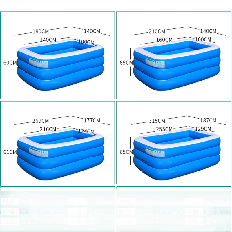 Piscina Inflable Grande 262x175x60